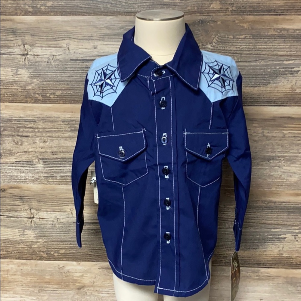 Ready Steady GO! Boy's Web Star Western Top NWT
